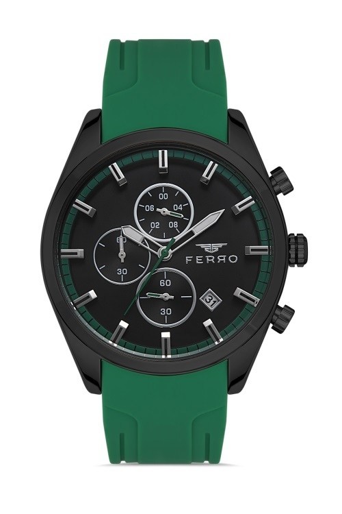 Ferro Yeşil Silikon Kordon ERKEK Kol Saati FM31324D-ZJ2