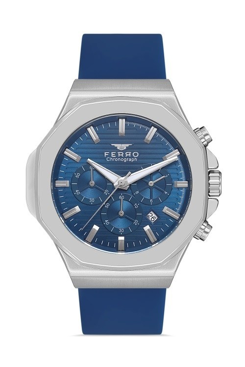 Ferro Lacivert Silikon Kordon Erkek Kol Saati FM31348D-L3