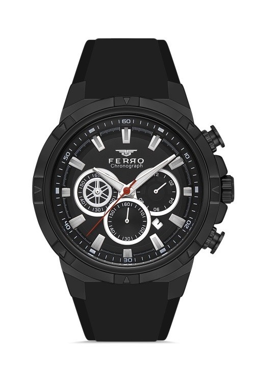 Ferro Siyah Silikon Kordon Erkek Kol Saati FM31350D-G